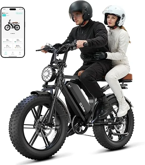 Electric Bike Peak 1500W Motor Retro Ebike 20"x4" Fat Tire